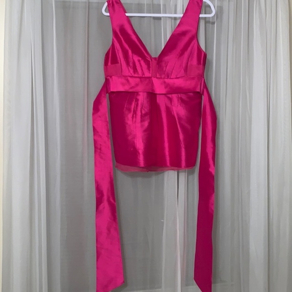 DVF sleeveless top with sash belt